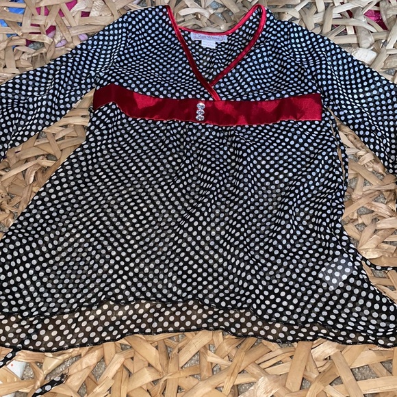 Girls Size 4 Knit Werks Sheer Blouse - Picture 2 of 4